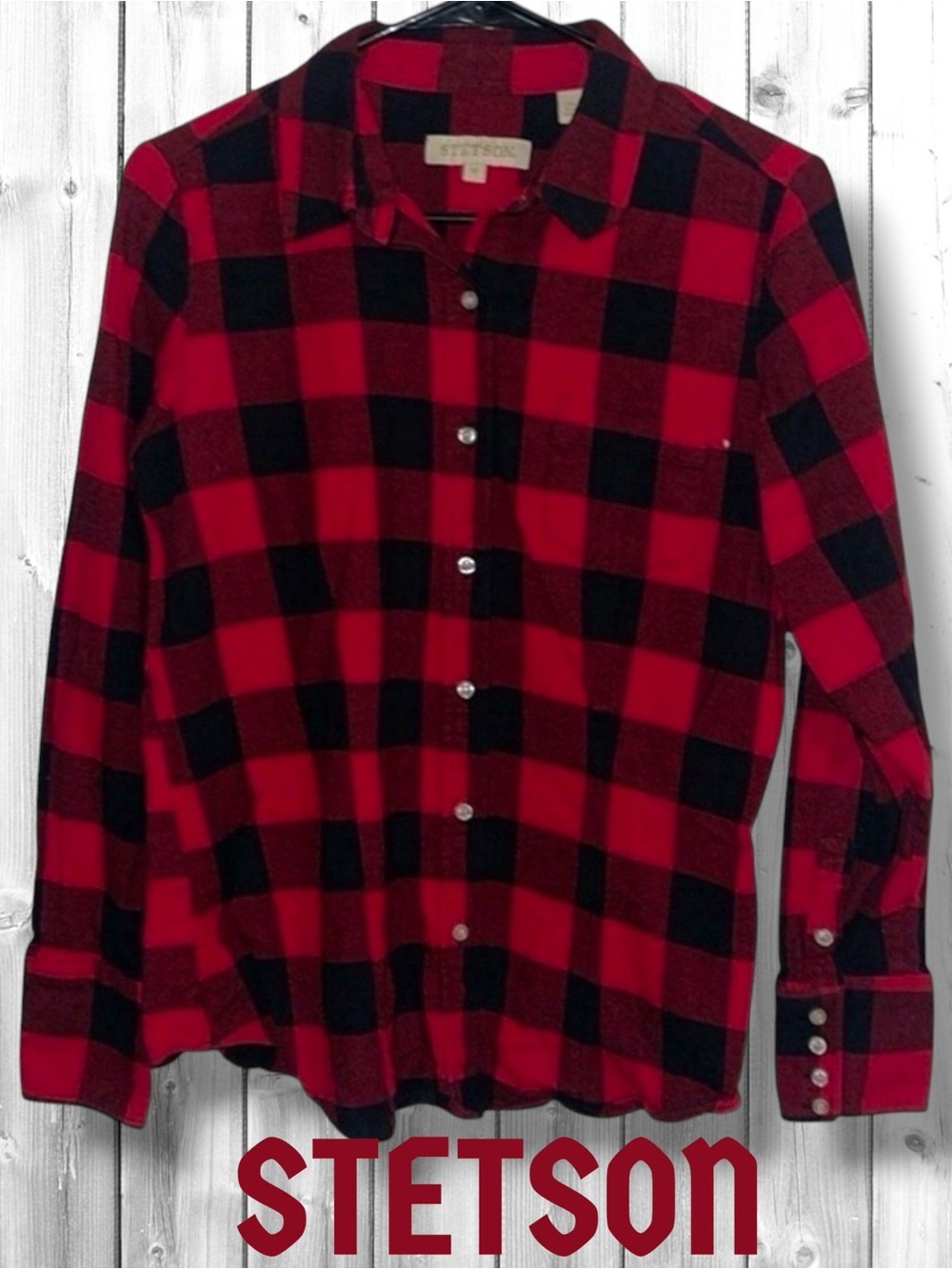 🌺STETSON BUFFALO PLAID BUTTON DOWN FLANNEL SHIRT